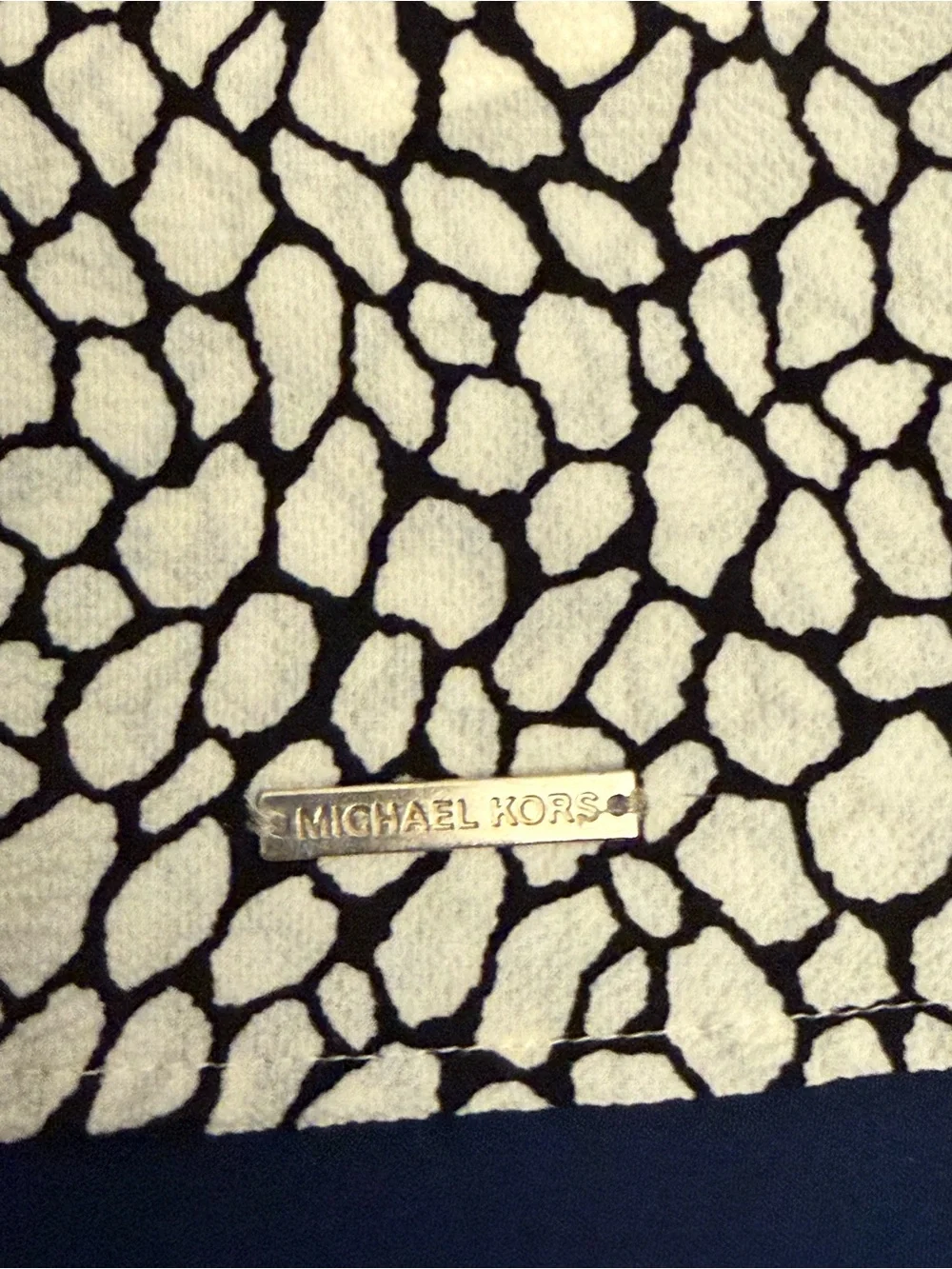 Michael Kors Top NWT Black and White Pebble Print sz 1X